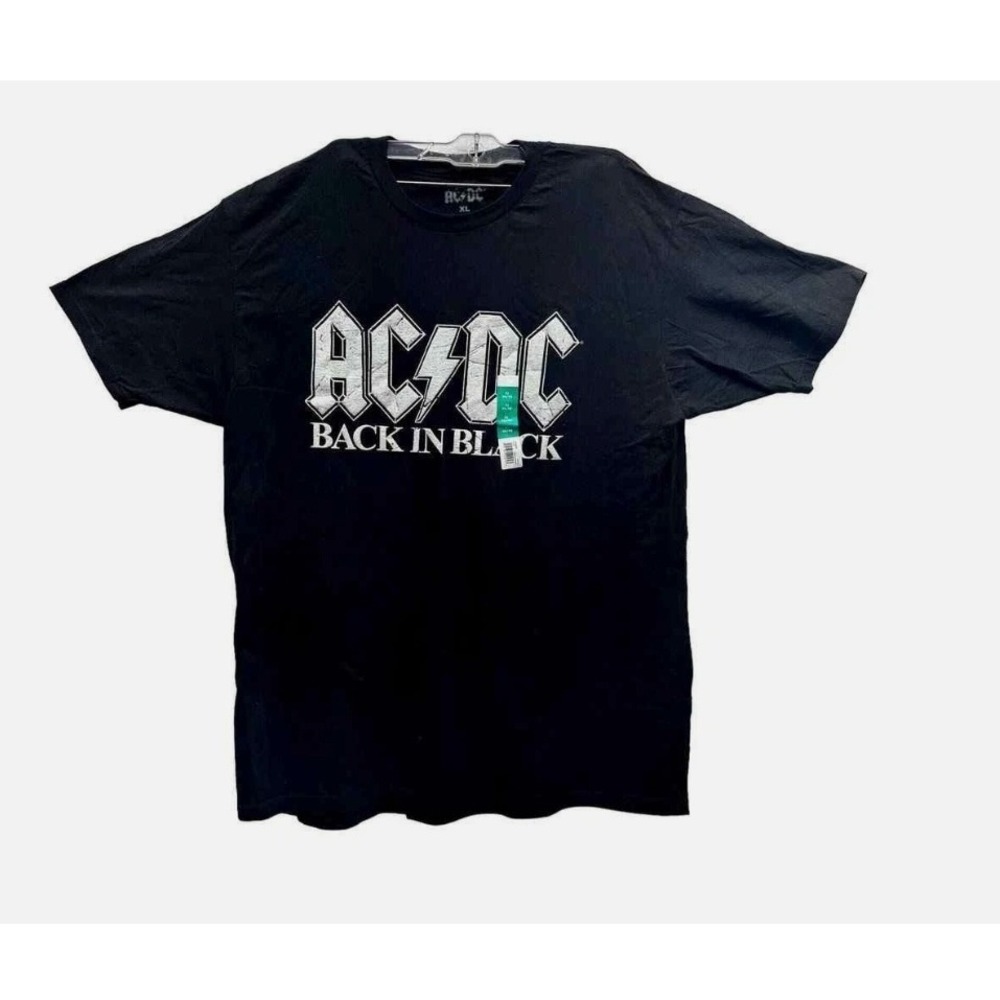 ACDC Back In Black Graphic T Shirt Mens Black‎ Epic Rights Short Sleeve Rock
